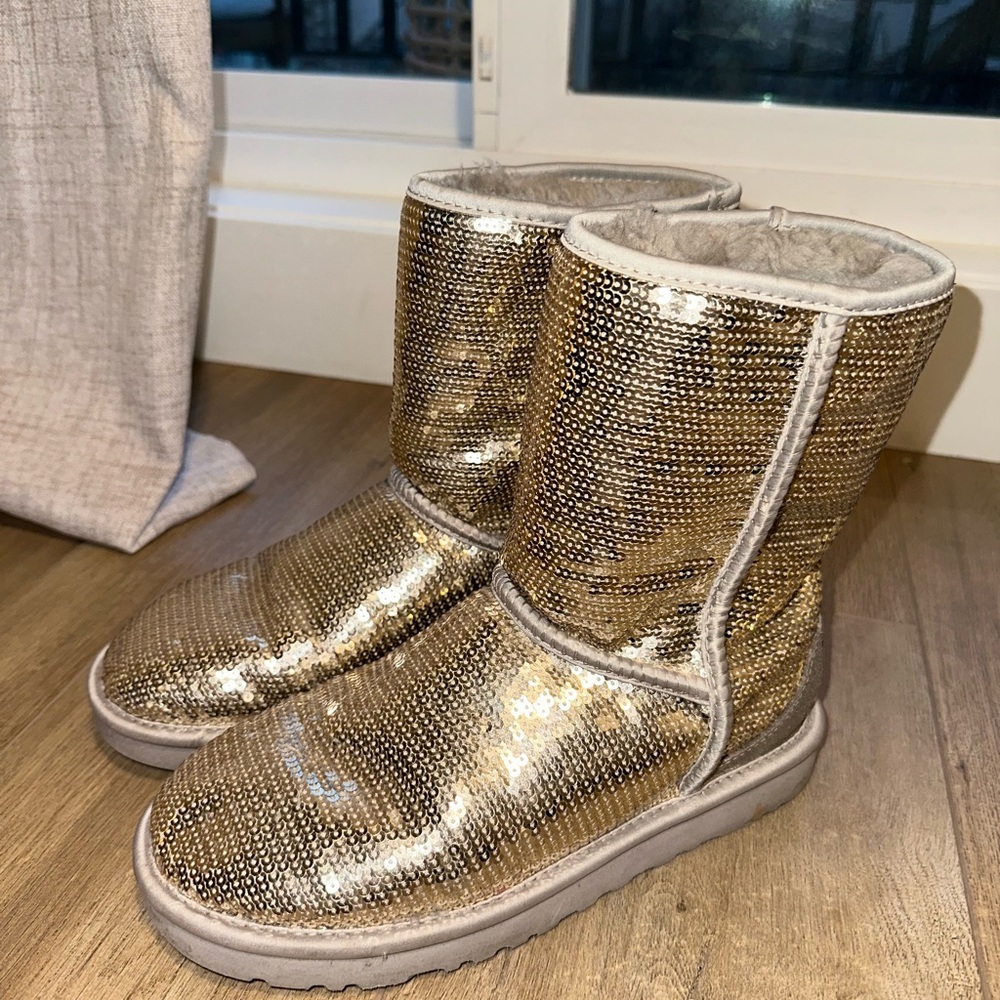 UGG Gold Sequin Boots -
